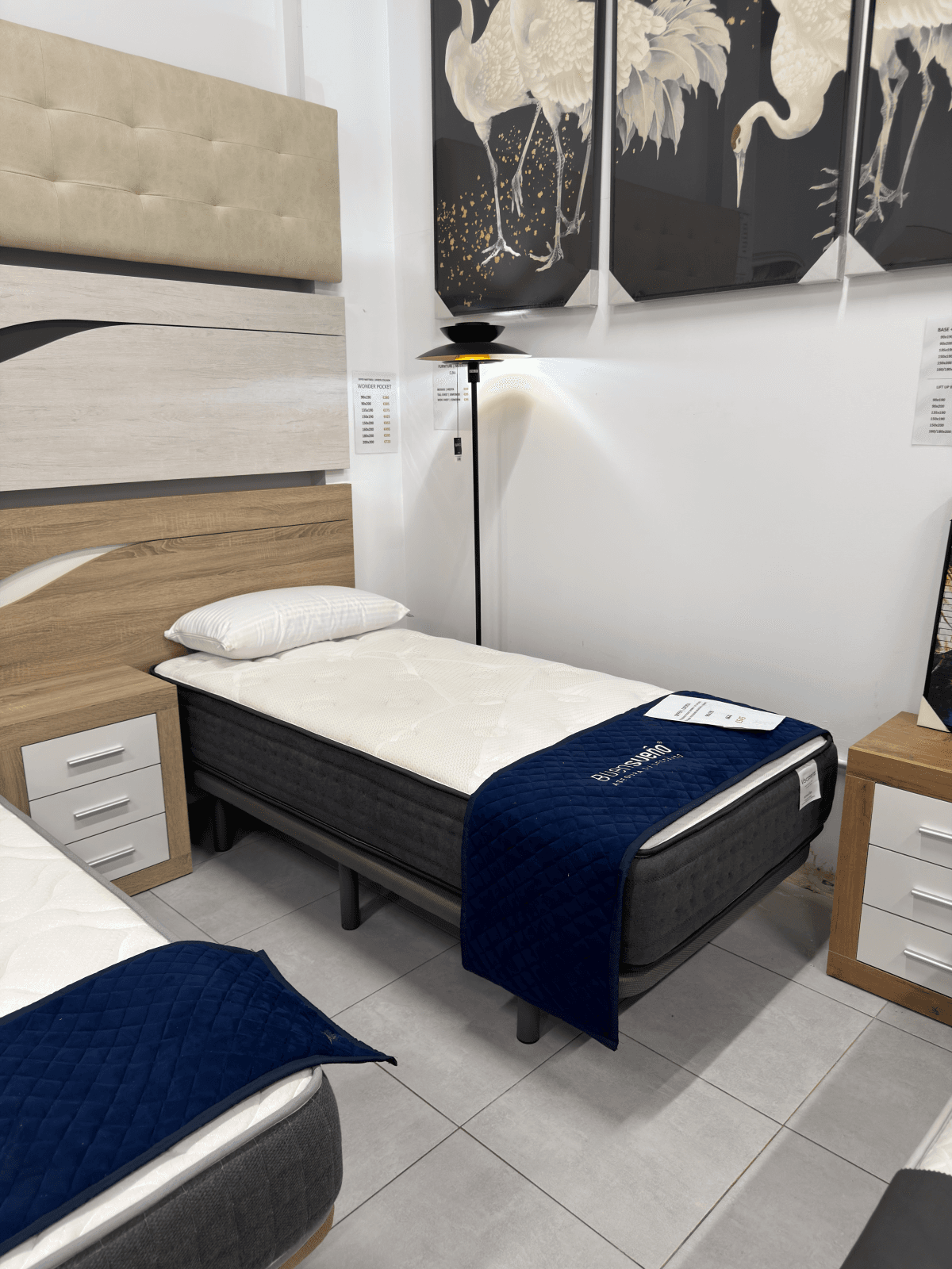Harmony pocket mattress with base on legs